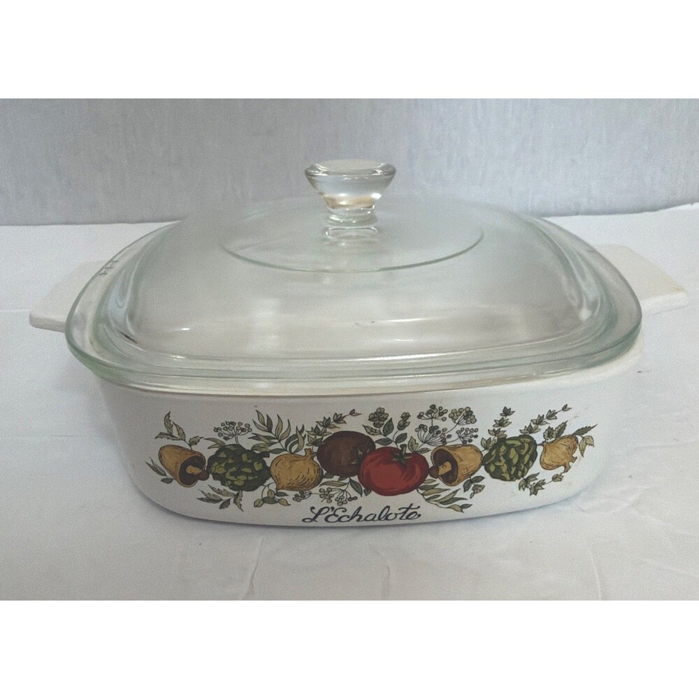 Vintage Corning Ware SPICE OF LIFE L'Echalote 1 Qt A-1-B Casserole w/ Lid P-7-C